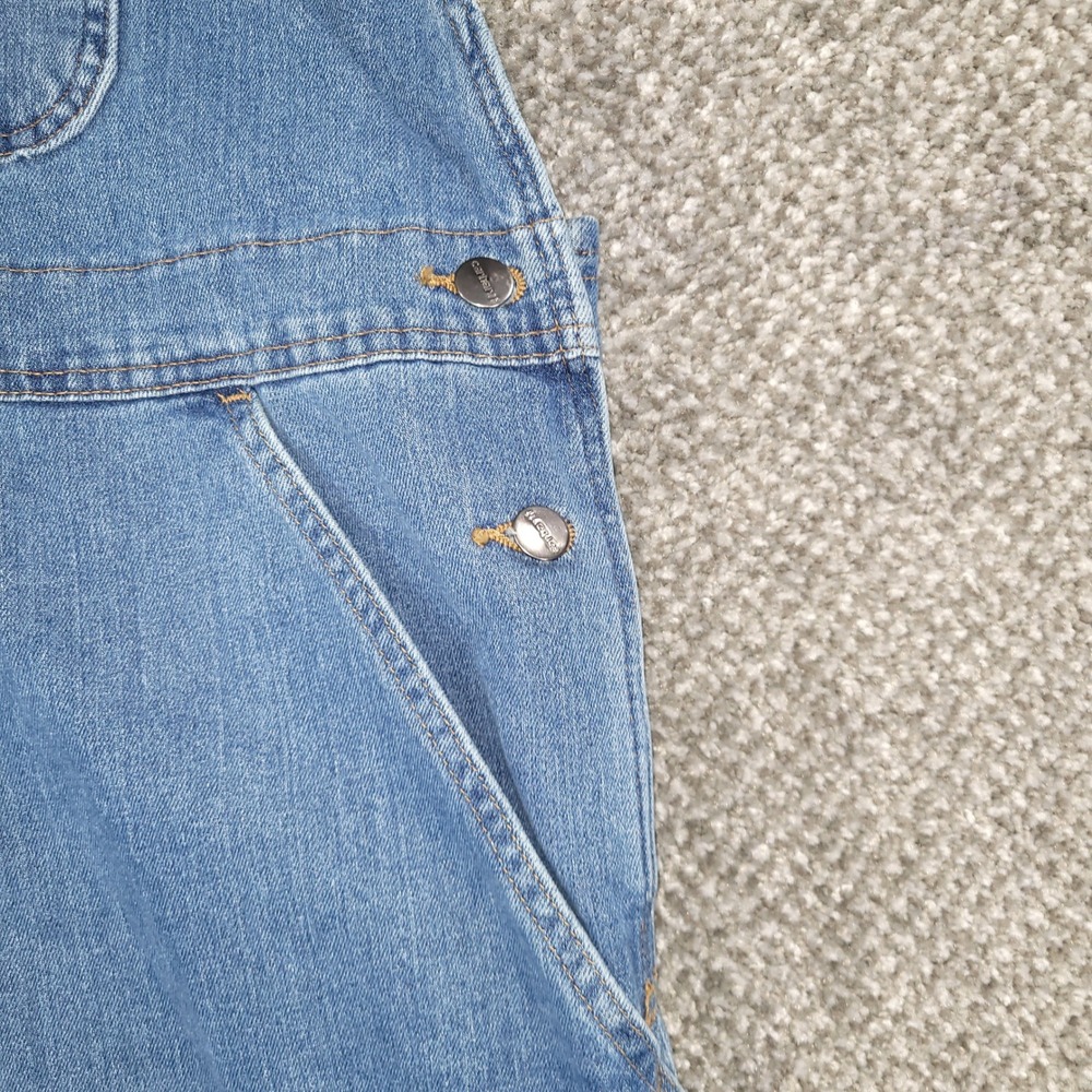 Carhartt Womens Denim Bib Overalls Light Wash Blue Stretch WR008 FBI XL 16/18 - Picture 11 of 16
